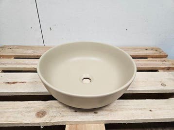 Waskom 40 x 14 cm mat taupe, Ophalen of Verzenden, Nieuw, Bad