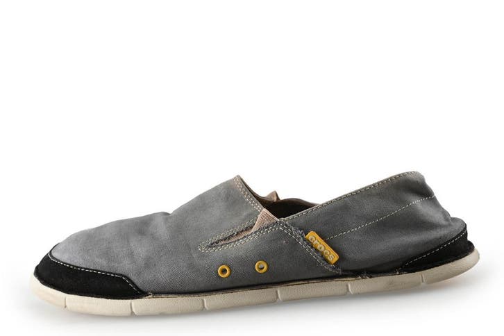 Crocs Instappers in maat 45 Grijs, Kleding | Heren, Schoenen, Overige kleuren, Zo goed als nieuw, Overige typen, Verzenden