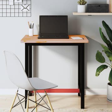 vidaXL Werkbank 80x55x81,5 cm massief beukenhout en metaal, Doe-het-zelf en Verbouw, Verzenden, Nieuw