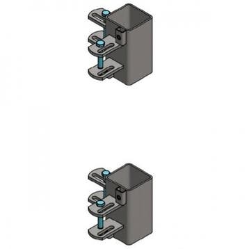 Stel bevestigingsringen 80 x 80 2 hk 90º