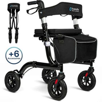 2dekans | TrueSafe Rollator lichtgewicht en opvouwbaar (6,9, Diversen, Ophalen of Verzenden, Zo goed als nieuw