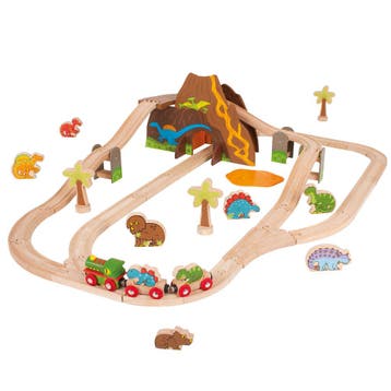 BigJigs houten treinset dinosaurus  van €79,99 voor €39,99, Ophalen of Verzenden, Nieuw