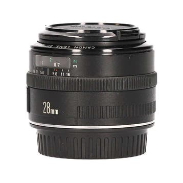 Canon EF 28mm f/2.8 met garantie, Ophalen of Verzenden, Gebruikt