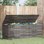 vidaXL Tuinbox 291x100,5x104 cm polyetheen rattan grijs, Verzenden, Nieuw