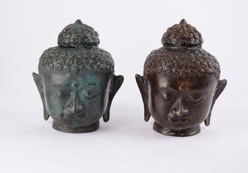 Boeddha-hoofden - Brons - Nepal - Eind 20e eeuw, Antiek en Kunst