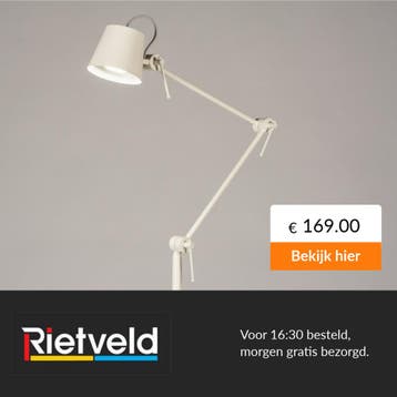 Rietveld-Vloerlampen-Wit, Creme-Metaal, Huis en Inrichting, Verzenden, Nieuw