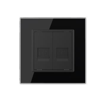 Livolo | Zwart | SR | Netwerk RJ45 Cat.6A | Dubbel, Ophalen of Verzenden, Nieuw