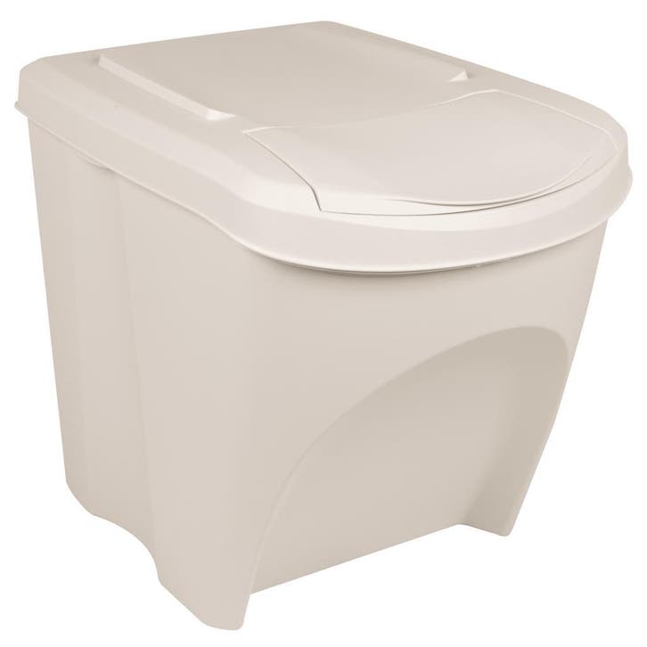 vidaXL Vuilnisbakken 3 st stapelbaar 75 L polypropeen wit, Huis en Inrichting, Woonaccessoires | Prullenbakken, Nieuw, Verzenden