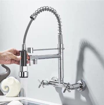 Wand Keukenkraan met Zijsproeier Draaibare Mengkraan, Verzenden, Nieuw