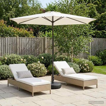 vidaXL Tuinparasol met Basis 270 x 270 cm Polyester, Verzenden, Nieuw, 2 tot 3 meter