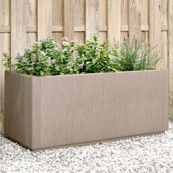 vidaXL Plantenbak 80x36x35 cm polypropeen lichtbruin, Verzenden, Nieuw, Minder dan 60 cm, 30 tot 60 cm