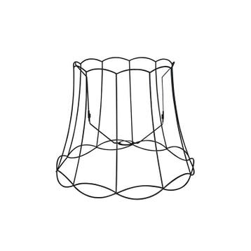 Metalen lampenkap zwart 50/40 - Granny Frame, Huis en Inrichting, Lampen | Lampenkappen, Verzenden, Zwart, Rond, Nieuw