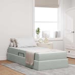 vidaXL Opbergbed met matras met matras Lichtgrijs 90 x 190, Verzenden, Nieuw, Stof