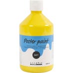 Tempera Verf Mat, primair geel, 500 ml/ 1 fles, Nieuw
