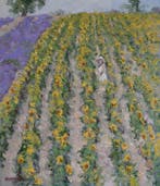 Chris van Dijk (1952) Impressionist -  Tournesols et, Antiek en Kunst