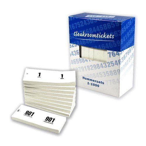 Garderobe blok wit 1-1000, Hobby en Vrije tijd, Feestartikelen, Feestartikel, Nieuw, Verzenden