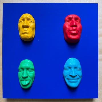 gregos - Colored moods on blue background