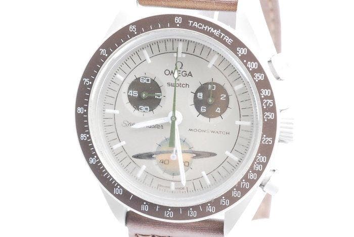 Omega x Swatch - MoonSwatch - Mission to Saturn - Zonder, Sieraden, Tassen en Uiterlijk, Horloges | Heren