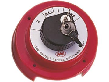 Accu Hoofdschakelaar 2 Accus - 250A - Met Slot, Ophalen of Verzenden, Nieuw, Zeilboot of Motorboot