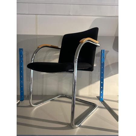 (MDK-107366) Lande Cole sledestoel - zwart, Huis en Inrichting, Stoelen, Zwart, Gebruikt, Ophalen of Verzenden