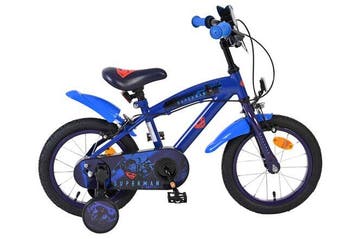 Superman 14 inch kinderfiets – Blauw, Twee handremmen, Fietsen en Brommers, Verzenden, Nieuw