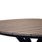Quincy dining tuintafel aluminium 120xH75 cm rond polywood, Tuin en Terras, Tuintafels, Ophalen of Verzenden, Nieuw