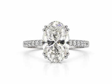 Ring - 14 karaat Witgoud - 3.06ct. tw. Diamant (Lab-grown) -, Nieuw