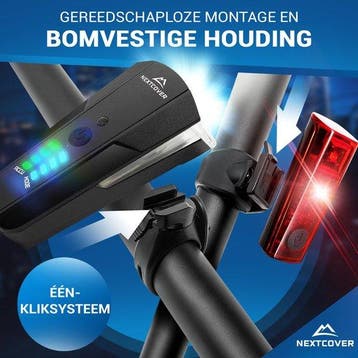 2dekans | Nextcover Fietsverlichting Set - 80 Lux - USB, Fietsen en Brommers, Fietsonderdelen, Ophalen of Verzenden, Zo goed als nieuw