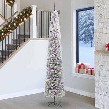 vidaXL Kunstkerstboom Groen 270 cm PVC en Staal en Kunststof, Diversen, Verzenden, Nieuw