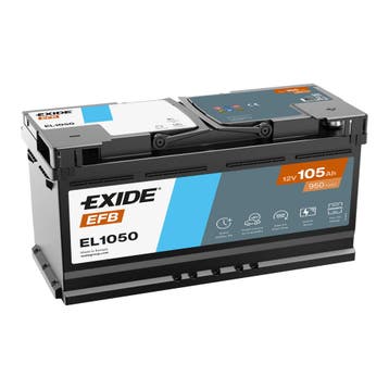 Exide EFB accu | EL1050 | 12V 105Ah, Ophalen of Verzenden, Nieuw