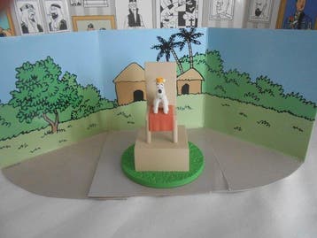Moulinsart - Tintin - 1 - Scène cube - Milou trône, Nieuw
