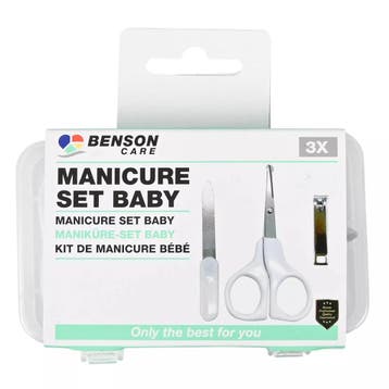 Benson Manicureset voor babys - 3-delig - Roestvrijstaal..., Ophalen of Verzenden, Nieuw