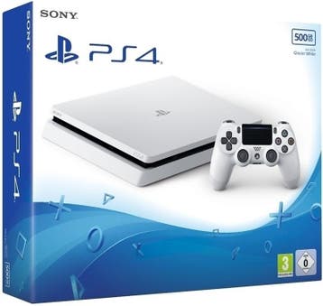 Playstation 4 Slim (Glacier White) 500GB (PlayStation 4), Verzenden, Gebruikt