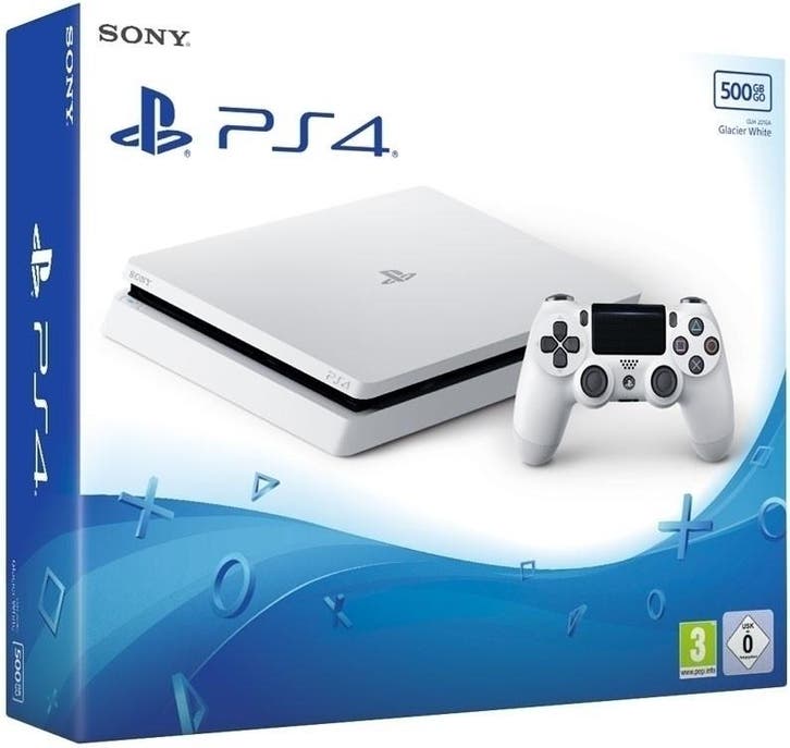 Playstation 4 Slim (Glacier White) 500GB (PlayStation 4), Spelcomputers en Games, Spelcomputers | Sony PlayStation 4, Gebruikt