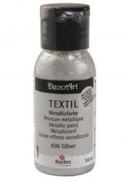 Textielverf Metallic Stoffenverf Zilver 34 ml, Ophalen of Verzenden, Nieuw