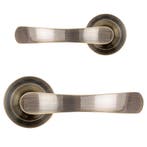 Sydney Deurklink - rond rozet - antiek messing - complete..., Verzenden, Nieuw