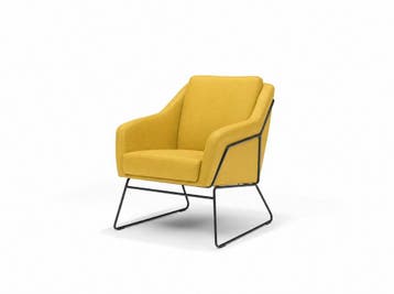 Fauteuil Grace - eetkamerstoelen - Geel, Nieuw, Stof