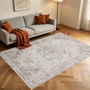 Vintage Vloerkleed | Inka | Medaillon | Beige | 280x370 cm, Verzenden, Nieuw