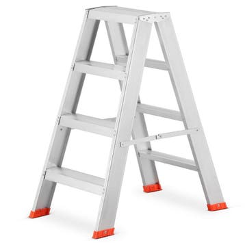 Aluminium Huishoudtrap 2x4 Treden | Nieuw | Scherpe Prijs, Nieuw, Ophalen of Verzenden, Ladder, Opvouwbaar of Inschuifbaar