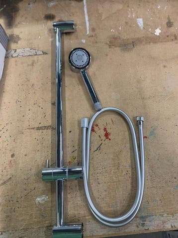 Bossini glijstang met handdouche chroom, Ophalen of Verzenden, Nieuw, Chroom, Bad