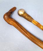 Wandelstok (2) - Hout, Messing, koord - ca. 1880–1920