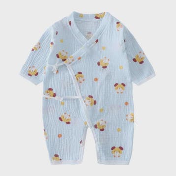 Mousseline Katoen Romper met Lange Mouwen voor Baby's (0-24M, Verzenden, Nieuw
