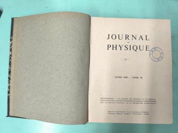 Multiples - Journal de Physique (Société Française de, Antiek en Kunst