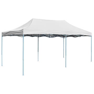 vidaXL Partytent inklapbaar 3x6 m staal wit, Verzenden, Nieuw, Partytent