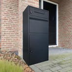 ParcelXL DuoBox -  Pakketbrievenbus apart postvak - Zwart, Verzenden, Nieuw, Rvs, Staande brievenbus