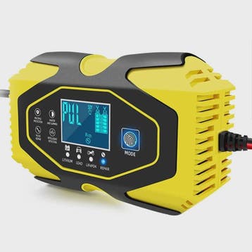 Slimme Acculader 12V/24V 12A/6A met 7-Traps Laadfunctie en P, Fietsen en Brommers, Verzenden, Nieuw