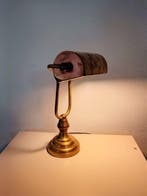 Bankierslamp - Messing - bureau lamp, Antiek en Kunst