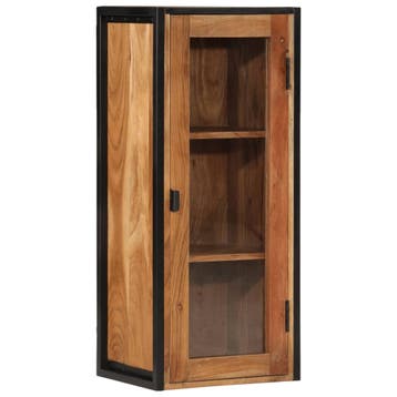 vidaXL Badkamerwandkast 40x30x90 cm massief acaciahout en, Verzenden, Nieuw, (Half)hoge kast, Minder dan 100 cm