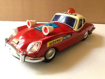 MF - Blikken speelgoedauto - Jaguar Type E Highway Patrol,