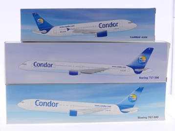 Schaal 1:200 set van 3 Condor-vliegtuigen Airbus A320 Th..., Ophalen of Verzenden, Nieuw, Overige merken